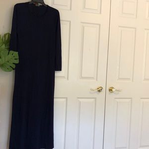Long sleeve Navy blue maxi dress